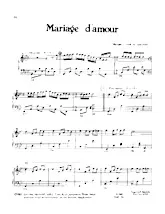 télécharger la partition d'accordéon Mariage d'amour au format PDF