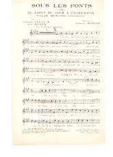 télécharger la partition d'accordéon Sous les ponts (Du point du jour à Charenton) (Valse Musette Chantée) au format PDF