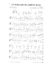 télécharger la partition d'accordéon La ballade de Johnny Jane au format PDF