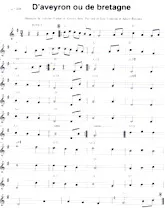 descargar la partitura para acordeón D'Aveyron ou de Bretagne (Valse Chantée) en formato PDF