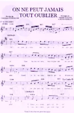 download the accordion score On ne peut jamais tout oublier (Boléro) in PDF format