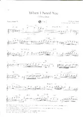 descargar la partitura para acordeón When I Need You (Partie Saxophone sib) en formato PDF