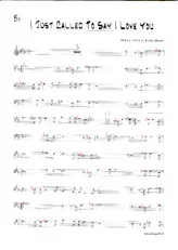 descargar la partitura para acordeón I Just Called To Say I Love You (Partie Saxophone sib) en formato PDF