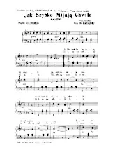télécharger la partition d'accordéon Jak Szybko Mijaja Chwile (Folklore) au format PDF