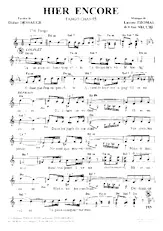 descargar la partitura para acordeón Hier encore (Tango Chanté) en formato PDF