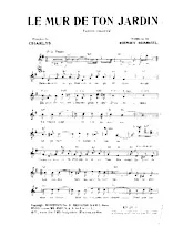 télécharger la partition d'accordéon Le mur de ton jardin (Chant : Tino Rossi) (Tango Chanté) au format PDF