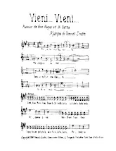 scarica la spartito per fisarmonica Vieni Vieni (Chant : Tino Rossi) in formato PDF