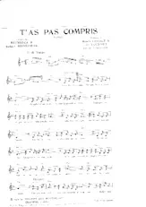 descargar la partitura para acordeón T'as pas compris (Tango) en formato PDF