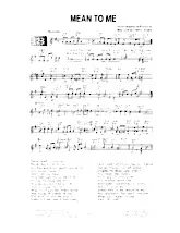 descargar la partitura para acordeón Mean to me en formato PDF