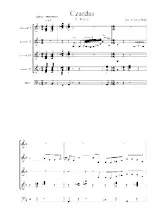 download the accordion score Czardas (Pour quatuor d'Accordéons) in PDF format