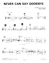 descargar la partitura para acordeón Never can say goodbye en formato PDF