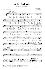 descargar la partitura para acordeón A la ballade (Valse folklorique) en formato PDF