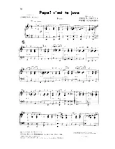 télécharger la partition d'accordéon Papa c'est ta java (Piano) au format PDF
