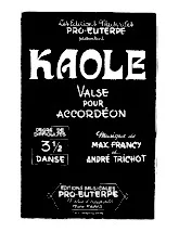 télécharger la partition d'accordéon Kaole (Valse) au format PDF