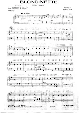 télécharger la partition d'accordéon Blondinette (Valse Chantée) au format PDF