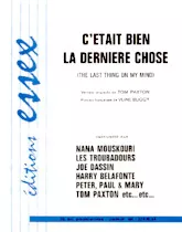 télécharger la partition d'accordéon C'était bien la dernière chose (The last thing on my mind) (Chant : Joe Dassin)  au format PDF