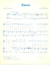 descargar la partitura para acordeón Zaza (Chant : Georgette Plana) en formato PDF