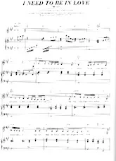 download the accordion score I need to be in love in PDF format