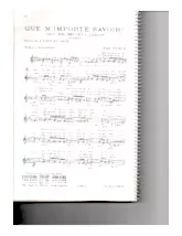 download the accordion score Que m'importe savoir (Que me importa saber) (Boléro Chanté) in PDF format