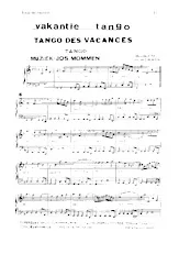 descargar la partitura para acordeón Tango des vacances (Vakantie Tango) en formato PDF