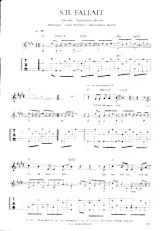 télécharger la partition d'accordéon S'il fallait (Tablature guitare) au format PDF