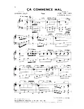 télécharger la partition d'accordéon Ça commence mal (Tango) (Piano) au format PDF