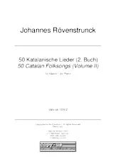 télécharger la partition d'accordéon Songbook : 50 Catalan Folksongs (50 Katalanische Lieder) (Pour Piano) (Volume 2) au format PDF