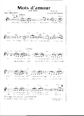 télécharger la partition d'accordéon Mots d'amour (Slow Rock) au format PDF