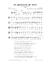 télécharger la partition d'accordéon En revenant de noce (Les noces de Jeannette) (Polka) au format PDF