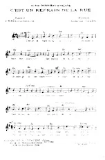 scarica la spartito per fisarmonica C'est un refrain de la rue (Du film : Derrière la façade) (Valse) in formato PDF