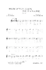 télécharger la partition d'accordéon Mon p'tit coin de Paname (Valse) (Mélodie seulement) au format PDF