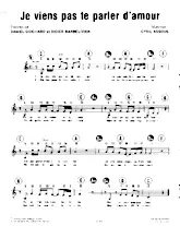 descargar la partitura para acordeón Je viens pas te parler d'amour en formato PDF