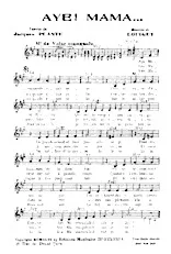scarica la spartito per fisarmonica Aye Mama (Chant : Georges Guétary) (Valse Espagnole) in formato PDF