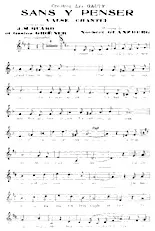 descargar la partitura para acordeón Sans y penser (Valse Chantée) en formato PDF