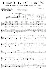 télécharger la partition d'accordéon Quand on est toréro (Paso Doble) (Du film : Meurtre au music-hall) (Mélodie seulement) au format PDF