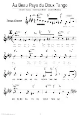 descargar la partitura para acordeón Au beau pays du doux tango en formato PDF