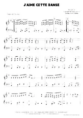 télécharger la partition d'accordéon J'aime cette danse (Cha cha) au format PDF