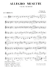 télécharger la partition d'accordéon Allegro Musette (Valse Musette) au format PDF