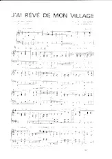 scarica la spartito per fisarmonica J'ai rêvé de mon village (Valse) in formato PDF