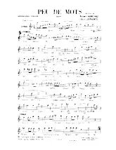télécharger la partition d'accordéon Peu de mots (Orchestration Complète) (Slow) au format PDF