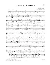 descargar la partitura para acordeón Tu m'as dit à Madison en formato PDF