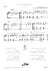 télécharger la partition d'accordéon E la Violetta (Chanson de Lombardie) au format PDF