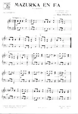 télécharger la partition d'accordéon Mazurka en Fa (Arrangement Max Francy)  au format PDF