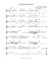 descargar la partitura para acordeón Quinze Printemps (Slow) en formato PDF