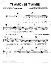 télécharger la partition d'accordéon Ti Amo (Je t'aime) au format PDF