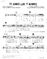 descargar la partitura para acordeón Ti Amo (Je t'aime) en formato PDF