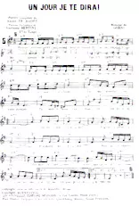 scarica la spartito per fisarmonica Un jour je te dirai (Tango) in formato PDF