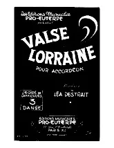 télécharger la partition d'accordéon Valse Lorraine au format PDF
