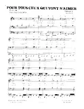 télécharger la partition d'accordéon Pour tous ceux qui vont s'aimer (Chant : Peter et Sloane) au format PDF