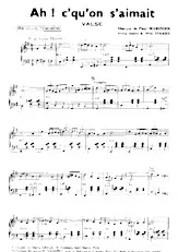 descargar la partitura para acordeón Ah c' qu'on s'aimait (Valse Musette) en formato PDF